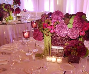 Флористические композиции на столы гостей 007